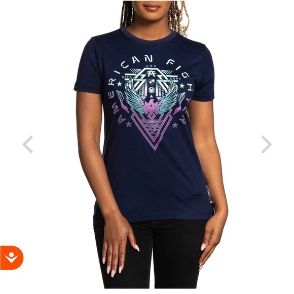 American Fighter Tops - American Fighter Dark Blue Graphic Tee